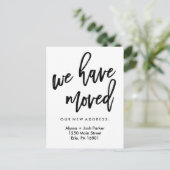 Carte Postale Faire-part Nous Avons Déménagé | Typographie moderne simple (Debout devant)