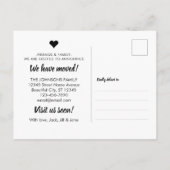 Carte Postale Faire-part Nous avons déménagé un nouveau changement d'adress (Dos)