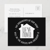 Carte Postale Faire-part Nous avons déplacé adresse d'invitation de (Devant / Derrière)