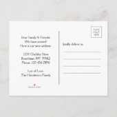 Carte Postale Faire-part Nous avons déplacé adresse noire et blanche de (Dos)