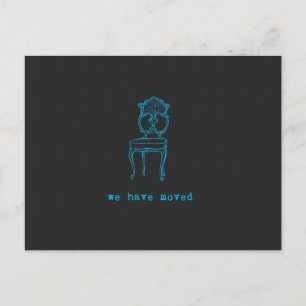 Carte Postale Faire-part Nous Avons Déplacé Chalkboard Couleur
