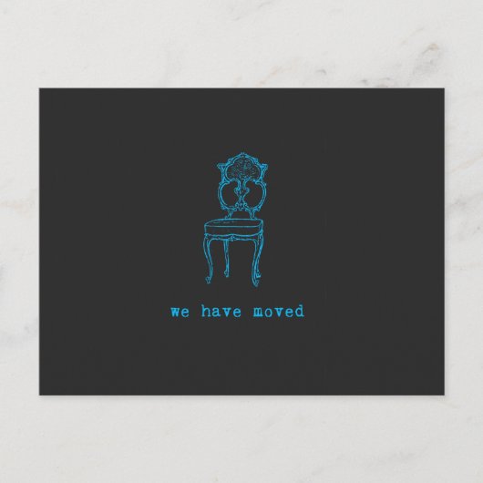 Carte Postale Faire-part Nous Avons Déplacé Chalkboard Couleur (Devant)