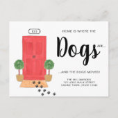 Carte Postale Faire-part Nous avons déplacé des chiens qui bougent (Devant)