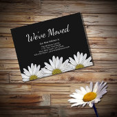 Carte Postale Faire-part Nous avons déplacé des marguerites blanches rustiq