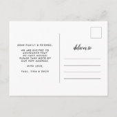 Carte Postale Faire-part Nous avons déplacé la clôture de picket Changement (Dos)