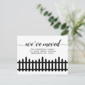 Carte Postale Faire-part Nous avons déplacé la clôture de picket Changement (Debout devant)