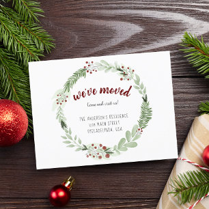 Carte Postale Faire-part Nous avons déplacé la couronne de Noël Fêtes