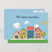 Carte Postale Faire-part Nous avons déplacé la modification de l'adresse du (Devant / Derrière)