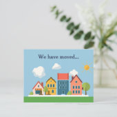 Carte Postale Faire-part Nous avons déplacé la modification de l'adresse du (Debout devant)