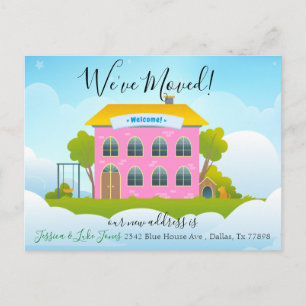 Carte Postale Faire-part Nous avons déplacé la nouvelle adresse Maison de F