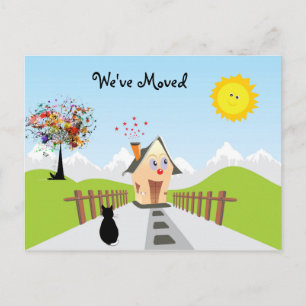 Carte Postale Faire-part Nous avons déplacé la nouvelle nouvelle adresse à