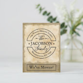 Carte Postale Faire-part Nous avons déplacé la typographie Nouvelle adresse (Debout devant)