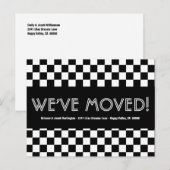 Carte Postale Faire-part Nous avons déplacé l'adresse Changer noir blanc CH (Devant / Derrière)