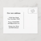 Carte Postale Faire-part Nous avons déplacé l'ancre nautique en mouvement f (Dos)