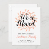 Carte Postale Faire-part Nous avons déplacé l'aquarelle Changement d'adress (Devant / Derrière)