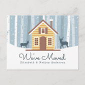 Carte Postale Faire-part Nous avons déplacé le Cabine rustique en mouvement (Devant)