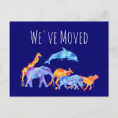 Carte Postale Faire-part Nous avons déplacé le troupeau d'animaux sauvages  (Devant)