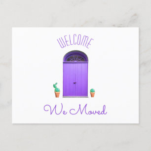 Carte Postale Faire-part Nous Avons Déplacé Nouvelle Adresse Portes Violett