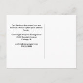 Carte Postale Faire-part Nous avons déplacé Office Professional Changement  (Dos)