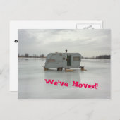 Carte Postale Faire-part Nous avons déplacé remorque Caravan (Devant / Derrière)