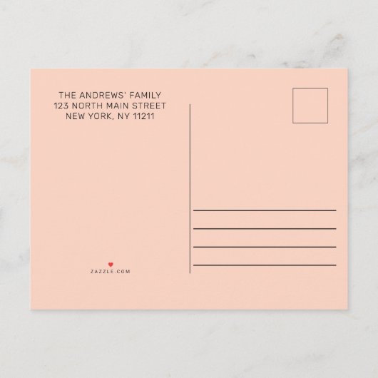 Carte Postale Faire-part Nous avons déplacé Simple Mignonne Vert Cactus Ros (Dos)