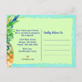 Carte Postale Faire-part Nous avons déplacé Tropical Pineapple Nouvelle Adr (Dos)