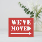 Carte Postale Faire-part Nous avons déplacé une nouvelle flèche d'adresse d (Debout devant)