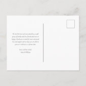 Carte Postale Faire-part Nous Avons Dit Oui Elopement Vert Mariage Photo (Dos)