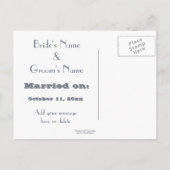 Carte Postale Faire-part Nous avons fui quand les montagnes romantiques ont (Dos)