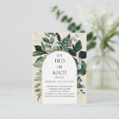 Carte Postale Faire-part Nous avons noué le nœud, Mariage botanique moderne (Debout devant)