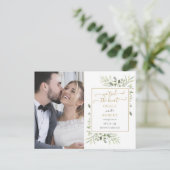 Carte Postale Faire-part Nous avons noué le nœud Script Végétal Photo Maria (Debout devant)