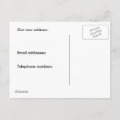 Carte Postale Faire-part Nous avons une nouvelle adresse (Dos)