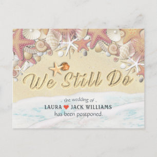Carte Postale Faire-part Nous Continuons À Faire Mariage Postpontage Sable 