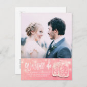 Carte Postale Faire-part Nous Continuons À Reporter Mariage Photo Reprogram (Devant / Derrière)