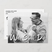 Carte Postale Faire-part Nous Continuons À Vow Renouveler Enregistrer La Da (Devant / Derrière)