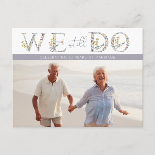 Carte Postale Faire-part Nous continuons à Vow Renouveler la photo Enregist (Devant)