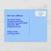 Carte Postale Faire-part Nous déménageons le crabe ermite Changement de car (Dos)