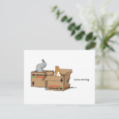 CARTE POSTALE FAIRE-PART NOUS DÉPLAÇONS (Debout devant)