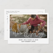 Carte Postale Faire-part Nous Nous Attendons À La Grossesse Photo (Devant / Derrière)