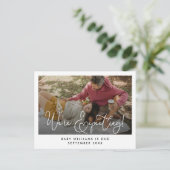 Carte Postale Faire-part Nous Nous Attendons À La Grossesse Photo (Debout devant)