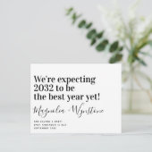 Carte Postale Faire-part Nous nous attendons à une typographie audacieuse G (Debout devant)