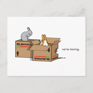 CARTE POSTALE FAIRE-PART NOUS NOUS DÉPLAÇONS