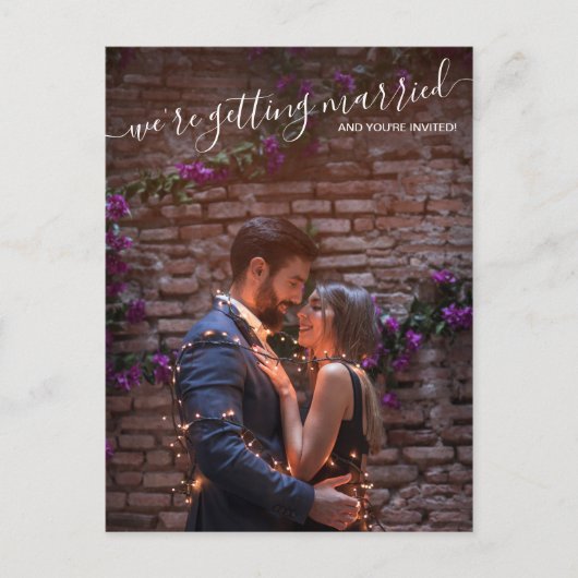 Carte Postale Faire-part Nous nous marions Mariage photo mariage Enregistre (Devant)