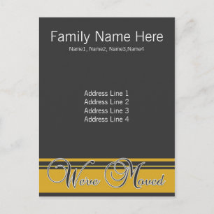 Carte Postale Faire-part Nous nous sommes déplacés - changement d'adresse