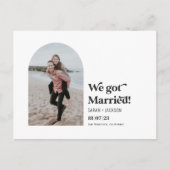 Carte Postale Faire-part Nous nous sommes mariés, Arc Moderne Simple Elopem (Devant)