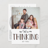 Carte Postale Faire-part Nous Pensons À Vous (Devant / Derrière)