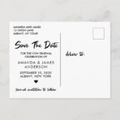 Carte Postale Faire-part Nous renouvelons encore nos vœux de mariage, photo (Dos)