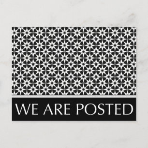 Carte Postale Faire-part nous sommes affiche annonce : motif vintage