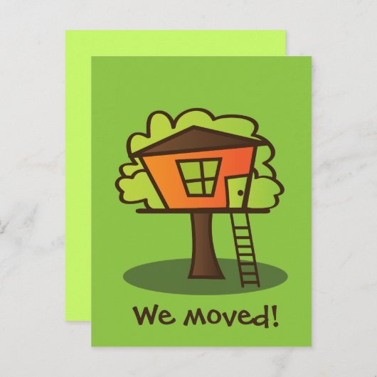 Carte Postale Faire-part Nous sommes allés à un Treehouse ! (Devant / Derrière)