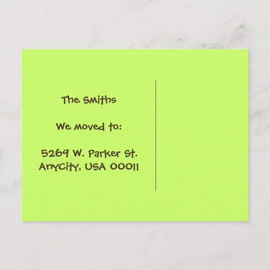 Carte Postale Faire-part Nous sommes allés à un Treehouse ! (Dos)